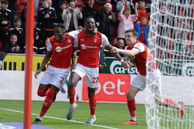 Hakeem Odoffin celebrates his goal against Middlesbrough