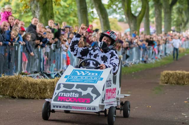 One of the soapbox carts competing at Clifton Park in October