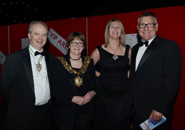 Pictured at last year's awards ceremony are (left to right): The Master Cutler Richard Edwards, the former Mayor of Barnsley Cllr Linda Burgess, the former Mayor of Rotherham Cllr Lyndsay Pitchley and chief executive of Barnsley and Rotherham Chamber Andrew Denniff. 161749