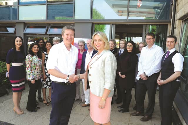 The chair of the Royal College of GPs recently visited the Stone Castle Centre, Conisbrough, to chat to GPs, patient forum and students, about their views on GP practices. Dr Mark Boon is seen welcoming Prof Helen Stokes-Lampard, chair Royal College of GPs. 170872-1
