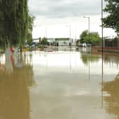 Flooding near Parkgate in June 2007