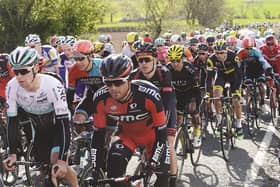 The Tour De Yorkshire 2016 men's race on Tickhill Road.