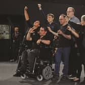 Life Act, a Rotherham performing company of adults with learning and physical difficulties, putting on a short play.
