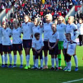 England Ladies before their clash with Sweden at the NYS earlier this month.
