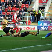 Michael Smith scores. Picture by Steve Mettam