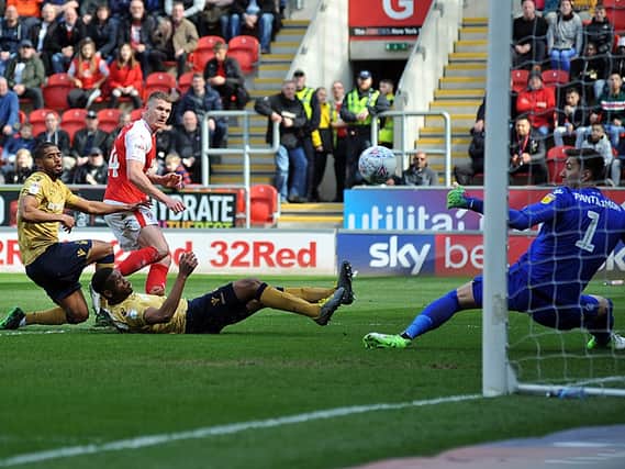 Michael Smith scores. Picture by Steve Mettam