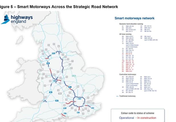 The current smart motorway network