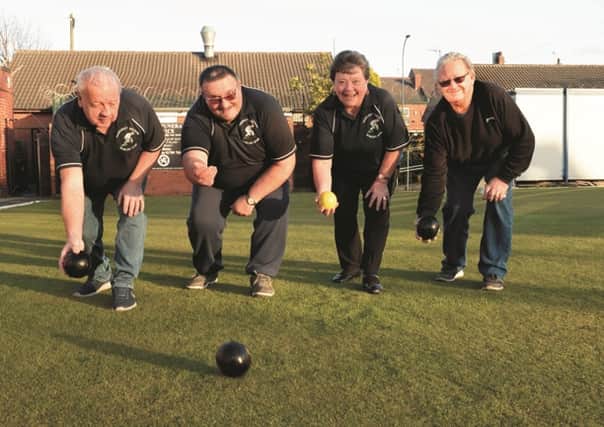 Thurcroft Welfare Community Bowling Club members (left to right) green keeper Bob Britton, Martin Cusworth, Julie and Philip Morton