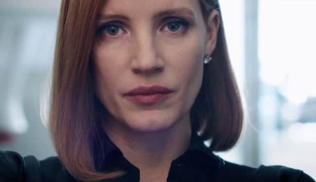 Jessica Chastain in the title role of Miss Sloane