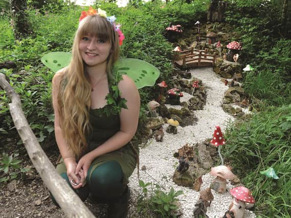 The Butterfly House at North Anston, recently opened their Enchanted Fairy Garden to children, over the recent half term. Fairy Sophie is seen in the garden. 170888-6