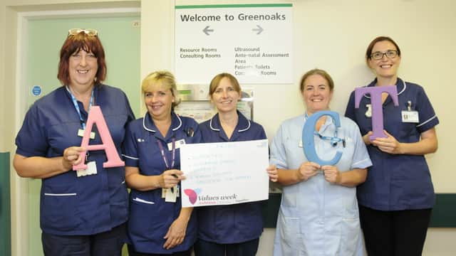 Trudy (left) and her midwifery colleagues at Greenoaks.