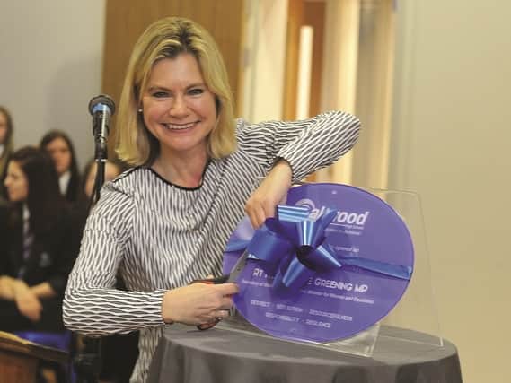 Justine Greening cuts the ribbon to officially open the school