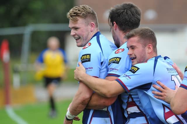 Sam Hollingsworth (left) was on target with the boot and created a try in Rotherham's win at Chinnor