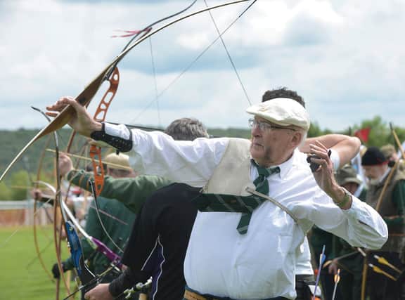 he Antient Silver Arrow Tournament took place recently at Phoenix Sports and Social Club. Pictured in action is Noel Lawrence from Chantry Bowmen.
