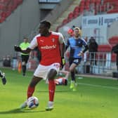Freddie Ladapo in action against Wycombe. Pictures by Kerrie Beddows