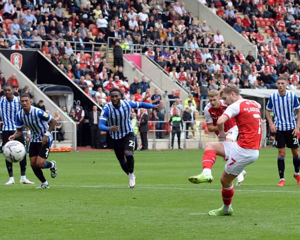 Kieran Sadlier strikes the penalty. Pictures by Dave Poucher