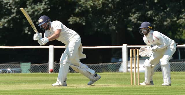 Gareth Purshouse in action in a hard summer for Wickersley.