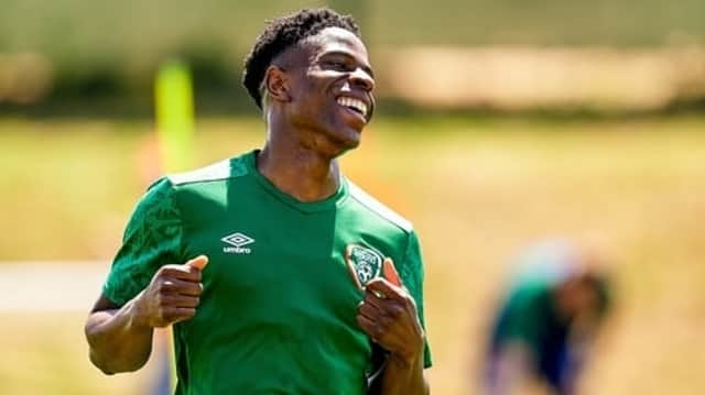 Chieo Ogbene on Republic of Ireland duty