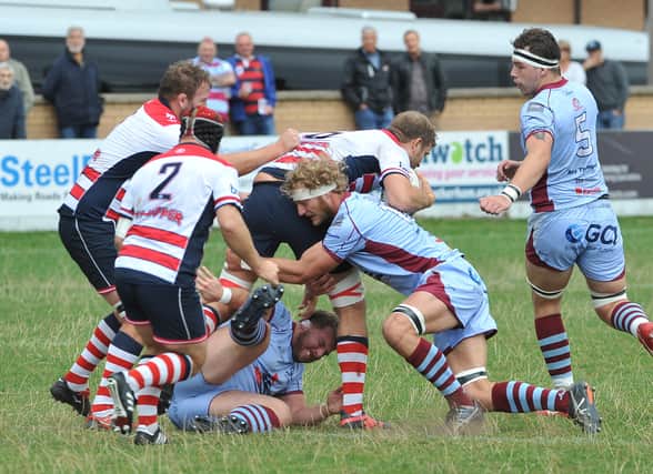Action from the Titans' maiden National One win over Rosslyn Park a fortnight ago.