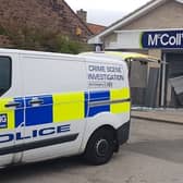 The damaged premises at McColl's in Harthill
