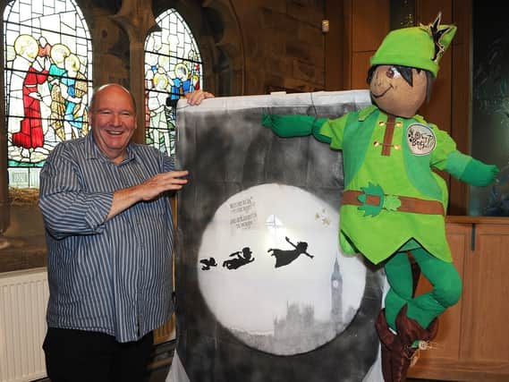Fr Chris Barley with one of the entries from a previous year's festival