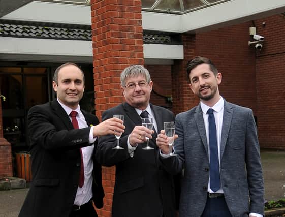 Left to right: Jason Gossop, sales manager, Carlton Park Hotel, Kevin Saville, general manager, Carlton Park Hotel, and Lee Pemberton, director, Red Admiral Investments.