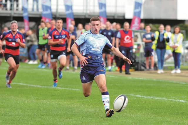 Ben Robbins...scored two tries in defeat at Darlington.