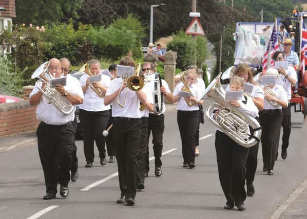 Dinnington Colliery Band performing at a carnival