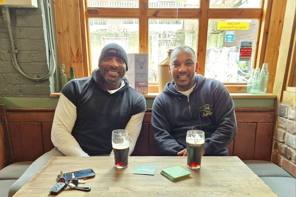 Whitters Boxing Rotherham Johnny Nelson and Junior Witter, former world boxing champions, raise a ...