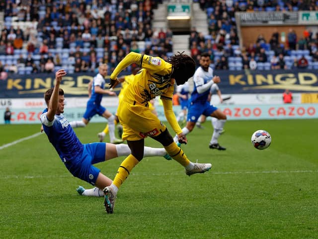 Domingos Quina in first-half action. Picture by Jim Brailsford