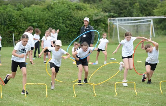 Redscope Primary School hosted a Rotherham Varsity Day recently, which saw pupils from the school competing in sports events with their fellow academy schools Aston Greenlands and Thorpe Hesley Primary. (Photo Credit: Kerrie Beddows)