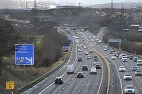 How the M1 motorway looked before the works started