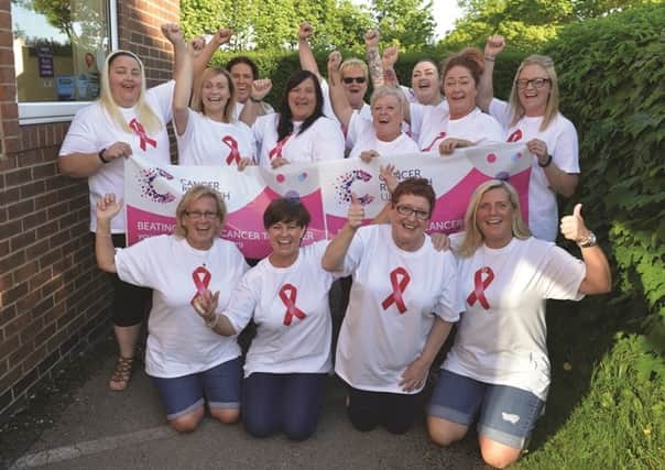 Pictured (from left to right are): back row: Donna Mitchell, Lucy Hulley, Claire Hastie, Joanne Hurst, Jackie Outram, Ninna Dowell, Joanne Keeling, Lisa Wrigley and Zara Campbell; front row: Suzi Gould, Jo Saddington, Jeannie Clarke and Kirsty Watts
