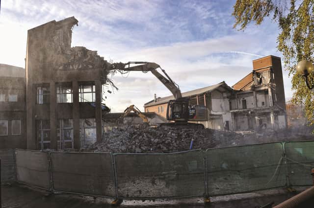 The magistrates' court being demolished last year.