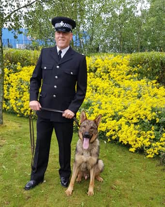 PC Wassell and his dog Caesar