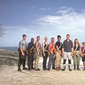 Ruby Torry (second from right) with Bear Grylls and the other contestants taking part on this year’s show. 