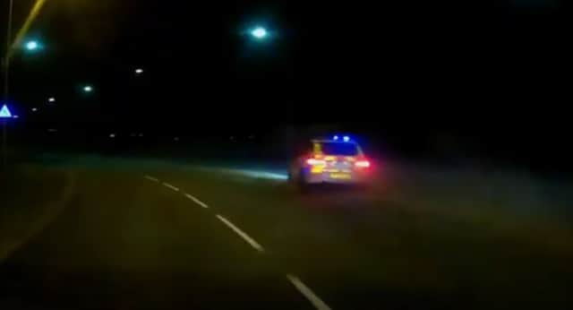 PC Daniel Guest lost control of his police car as he tried to take a corner at almost 100mph