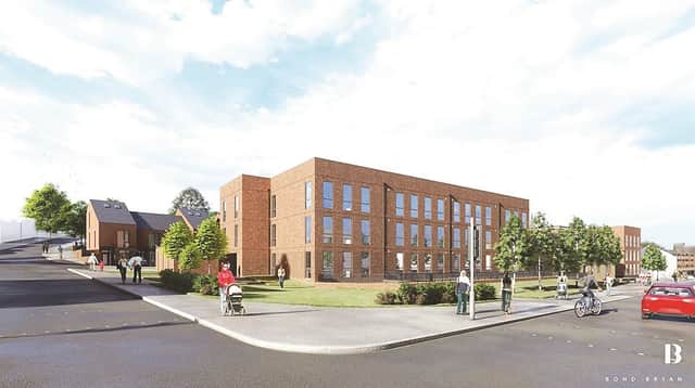 An artist's impression of the 34 flats next to Wellgate Old Hall