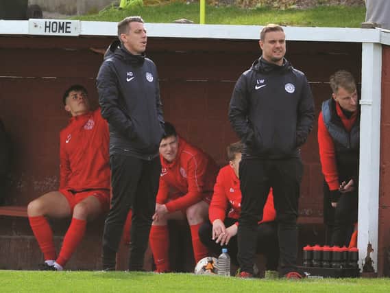 Parkgate manager Andy Dawson with assistant Lee Whitehead.