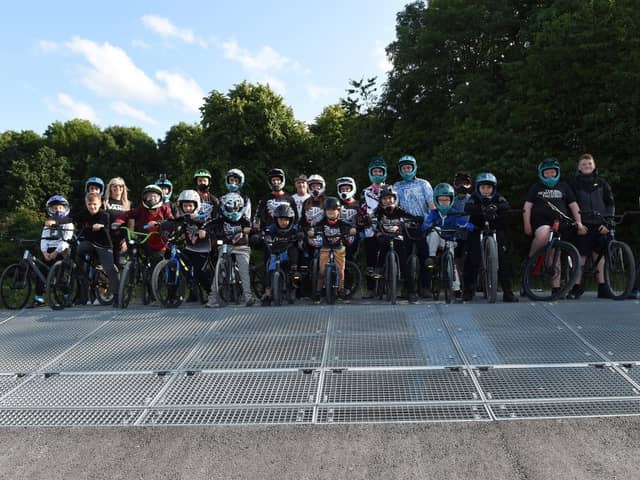Riders at Rotherham BMX.