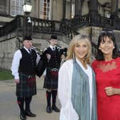 Helena Muller (pictured right) with Lesley Garrett at a concert at Wentworth Woodhouse in 2015.