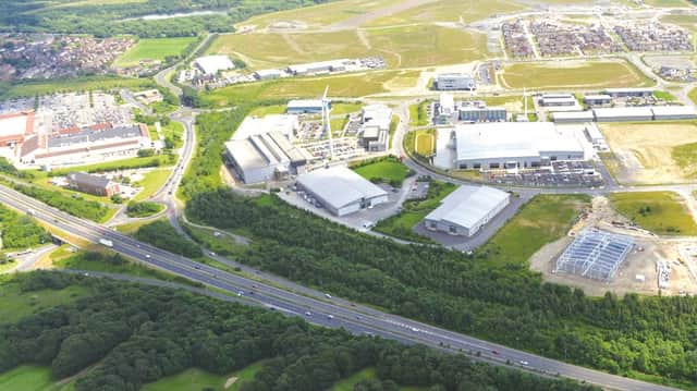 An aerial view of the Advanced Manufacturing Park