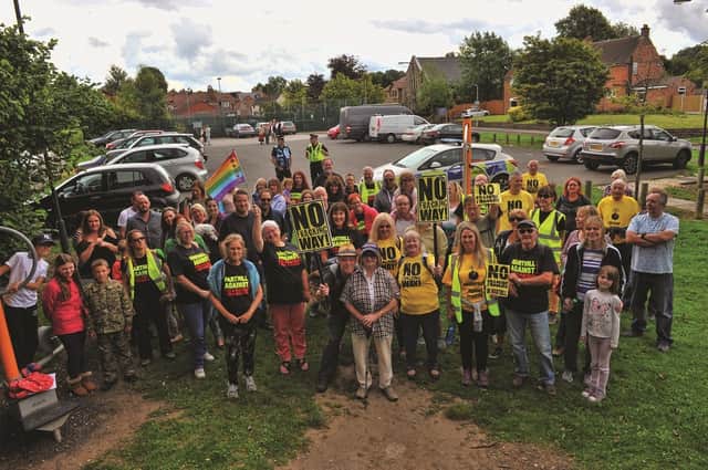Harthill residents on a recent fracking protest walk 171357-2