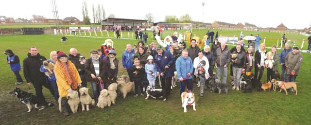 The dogs and their humans at Maltby Main FC