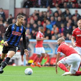 Jamie Proctor on the ball at the City Ground. Pictures: STEVE METTAM