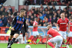 Jamie Proctor on the ball at the City Ground. Pictures: STEVE METTAM