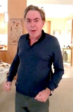 Andrew Lloyd Webber in the video message