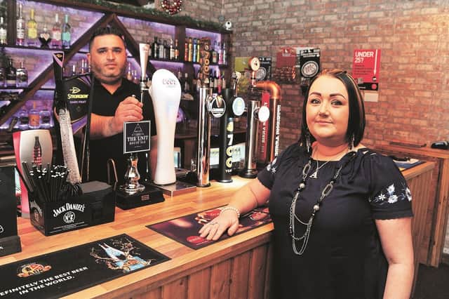 Seen at their micro pub, The Unit, on Dale Road, Rawmarsh, are Hooman and Amanda Raki. The couple are having problems with the council over their license. 190552-2