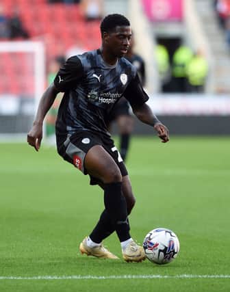 Trialist Sullay Kaikai plays for Rotherham United against Middlesbrough last night at AESSEAL New York Stadium. Picture: Dave Poucher