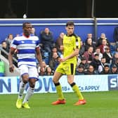 Carlton Morris fires in a shot on his Rotherham debut at QPR a fortnight ago.